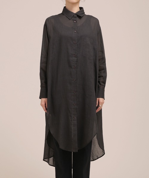 Mes Demoiselles...(メドモワゼル)の「Mes Demoiselles/ロングシャツ/SHIRT HOLLAND(シャツ/ブラウス・レディース・ブラック/カーキ・1)」の8枚目の写真