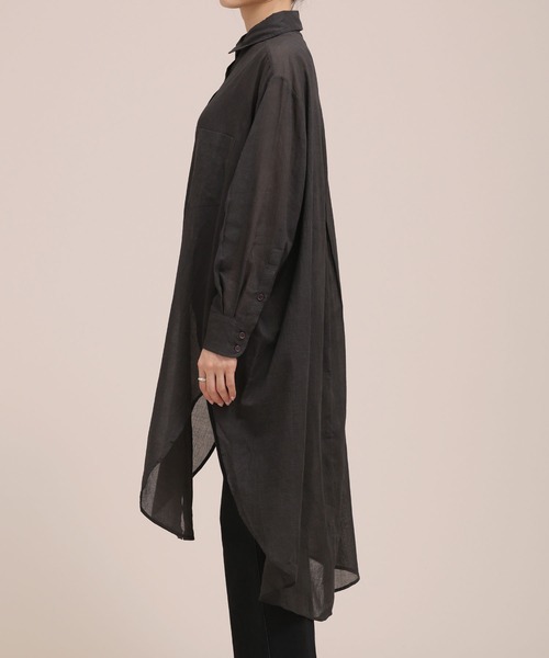 Mes Demoiselles...(メドモワゼル)の「Mes Demoiselles/ロングシャツ/SHIRT HOLLAND(シャツ/ブラウス・レディース・ブラック/カーキ・1)」の12枚目の写真