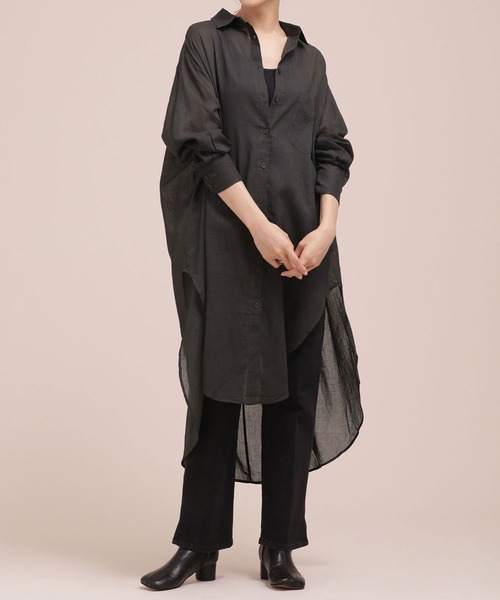 Mes Demoiselles...(メドモワゼル)の「Mes Demoiselles/ロングシャツ/SHIRT HOLLAND(シャツ/ブラウス・レディース・ブラック/カーキ・1)」の15枚目の写真