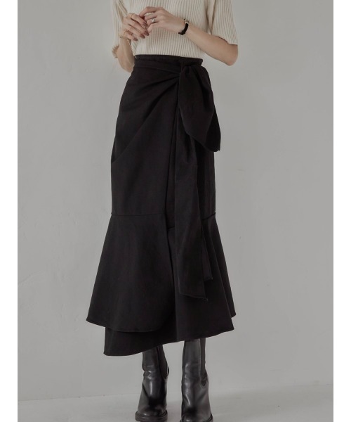 amel（エイメル）の「ラップリボンスカート（スカート・レディース・ブラック・FREE）」の3枚目の写真