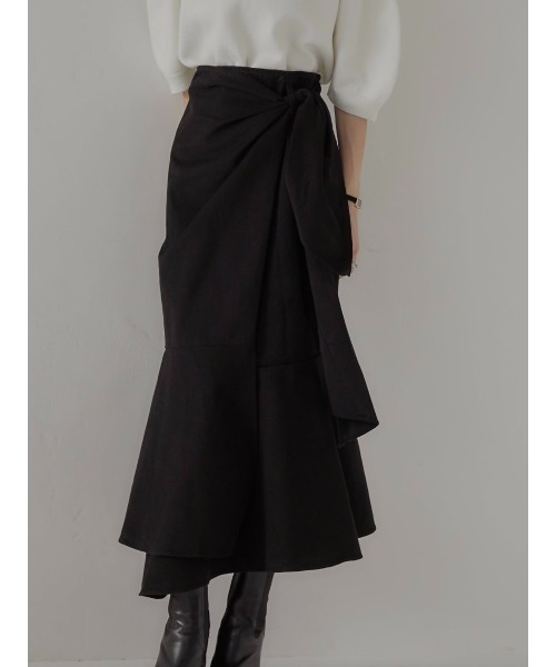 amel（エイメル）の「ラップリボンスカート（スカート・レディース・ブラック・FREE）」の5枚目の写真