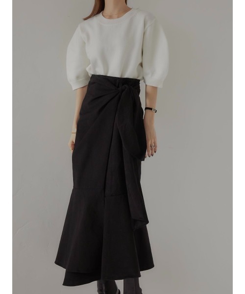 amel（エイメル）の「ラップリボンスカート（スカート・レディース・ブラック・FREE）」の7枚目の写真