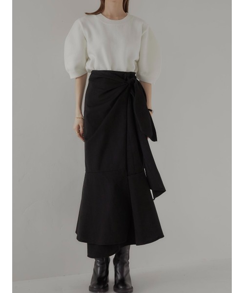 amel（エイメル）の「ラップリボンスカート（スカート・レディース・ブラック・FREE）」の8枚目の写真