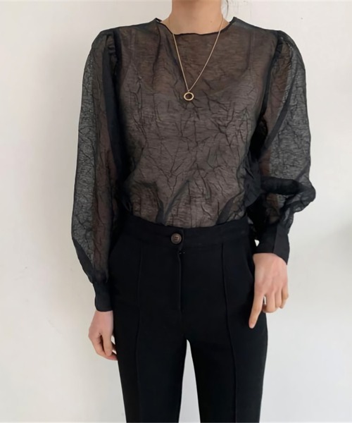 Dita Muaj.(ディータムアージュ)の「ビショップスリーブシースルートップス(シャツ/ブラウス・レディース・ブラック/アイボリー/ホワイト・FREE)」の19枚目の写真
