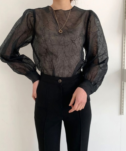 Dita Muaj.(ディータムアージュ)の「ビショップスリーブシースルートップス(シャツ/ブラウス・レディース・ブラック/アイボリー/ホワイト・FREE)」の22枚目の写真