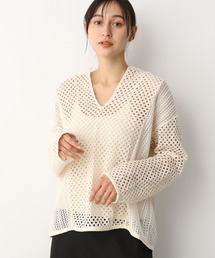 Coメッシュパッチワークプルオーバー 266238