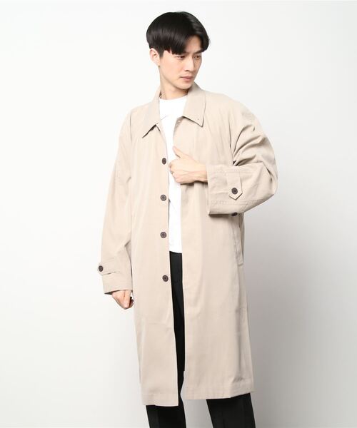 A4A(エーフォーエー)の「A4A/エーフォーエー/ステンカラーコート(ステンカラーコート・メンズ・ブラック/ベージュ・MEDIUM/LARGE)」の7枚目の写真