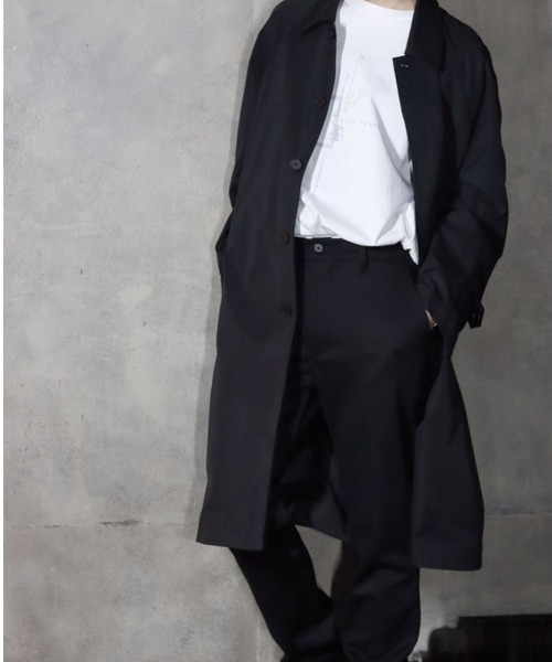 A4A(エーフォーエー)の「A4A/エーフォーエー/ステンカラーコート(ステンカラーコート・メンズ・ブラック/ベージュ・MEDIUM/LARGE)」の9枚目の写真