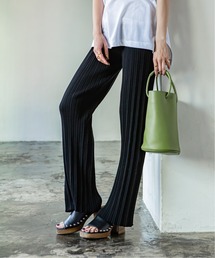 【ADAWAS】PLEATED STITCHニットパンツ◆