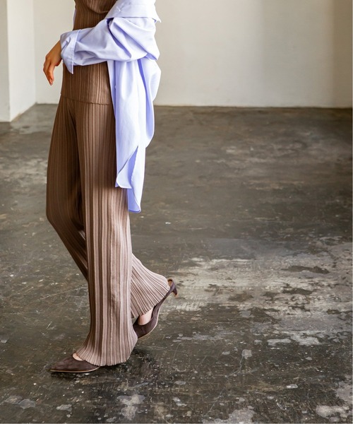 ADAWAS（アダワズ）の「【ADAWAS】PLEATED STITCHニットパンツ◆（その他パンツ・レディース・ピンク/ブラウン/ブラック/ナチュラル・FREE）」の22枚目の写真
