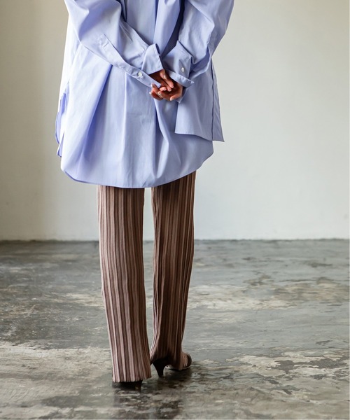 ADAWAS（アダワズ）の「【ADAWAS】PLEATED STITCHニットパンツ◆（その他パンツ・レディース・ピンク/ブラウン/ブラック/ナチュラル・FREE）」の8枚目の写真