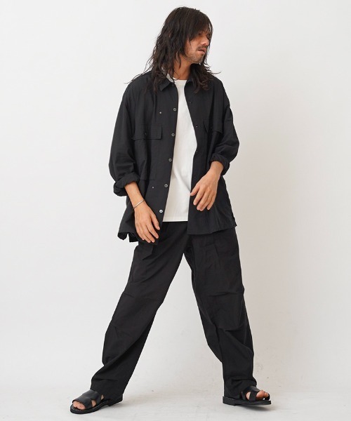 EGO TRIPPING（エゴトリッピング）の「ms4954-HBT SHIRTS シャツ（シャツ/ブラウス・メンズ・ブラック/カーキ・46/48）」の19枚目の写真