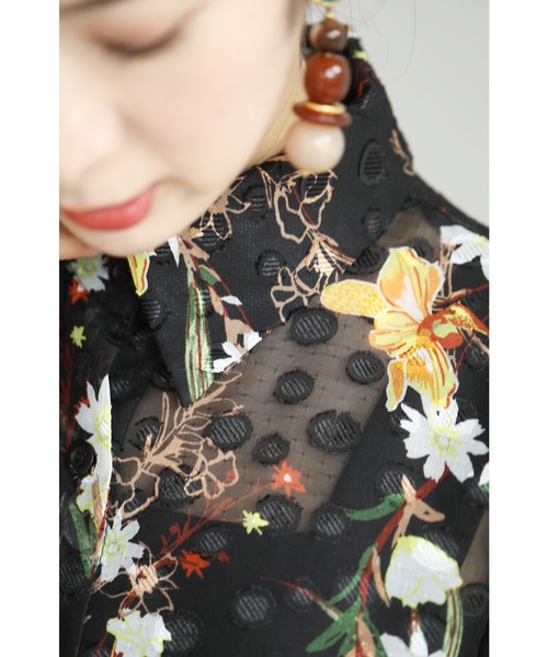 イッセイミヤケ⭕️極美品　ポーチ付き　シアーシャツ　ブラウス　希少　ゆったり　完売 イッセイミヤケ⭕️極美品 ポーチ付き シアーシャツ ブラウス