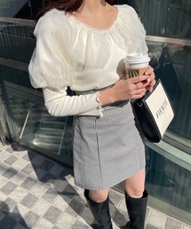 one after another NICE CLAUP | テレコチュールトップス(Tシャツ/カットソー)