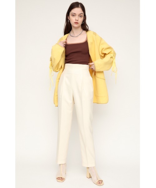 SLY（スライ）の「TULLE NECK T/T チュールネック タンクトップ（タンクトップ・レディース・ホワイト/ブラック/ブラウン/グリーン/ライトブルー/オフホワイト/バーガンディー・FREE）」の13枚目の写真