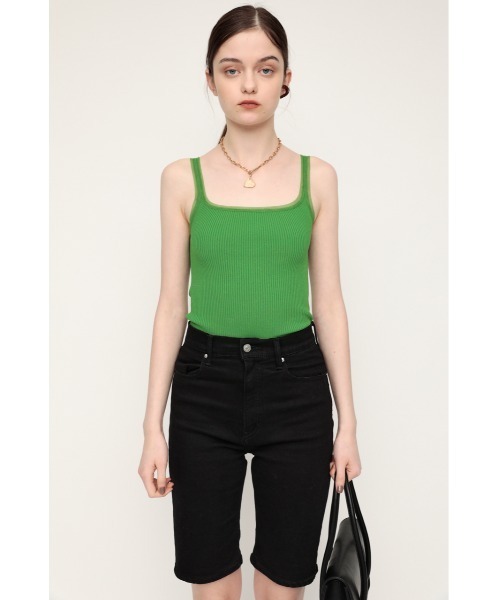 SLY（スライ）の「TULLE NECK T/T チュールネック タンクトップ（タンクトップ・レディース・ホワイト/ブラック/ブラウン/グリーン/ライトブルー/オフホワイト/バーガンディー・FREE）」の18枚目の写真