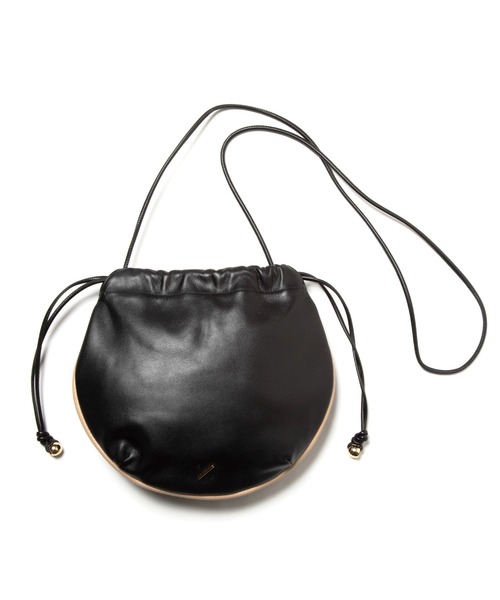 R/b nestle to BEAURE(アールビー)の「Rb カウレザー 2tone Round Drawstring Shoulder(ショルダーバッグ・レディース・ブラウン/ブラック/ベージュ/アイボリー・FREE)」の22枚目の写真