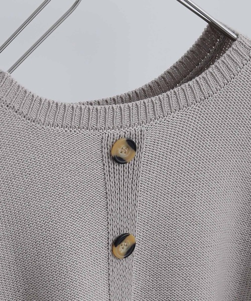 Fashion Letter（ファッションレター）の「レイヤードデザインドッキングニットベストブラウス（シャツ/ブラウス・レディース・ブルー/グレイッシュベージュ/ブラック・M）」の12枚目の写真