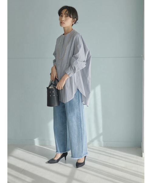 AMERICAN HOLIC（アメリカンホリック）の「ハーフメッシュバケットバッグ（ショルダーバッグ・レディース・ライトブルー/ブラック/ブラウン/アイボリー・FREE）」の14枚目の写真