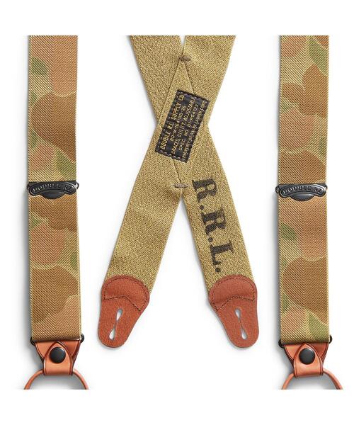 RRL（ダブル アール エル）の「カモ ストレッチ ブレーシズ（サスペンダー・メンズ・グリーン・ONE）」の2枚目の写真