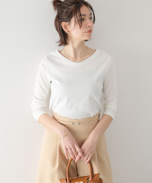 La TOTALITE（ラトータリテ）の「2WAYネックリブプルオーバー（T