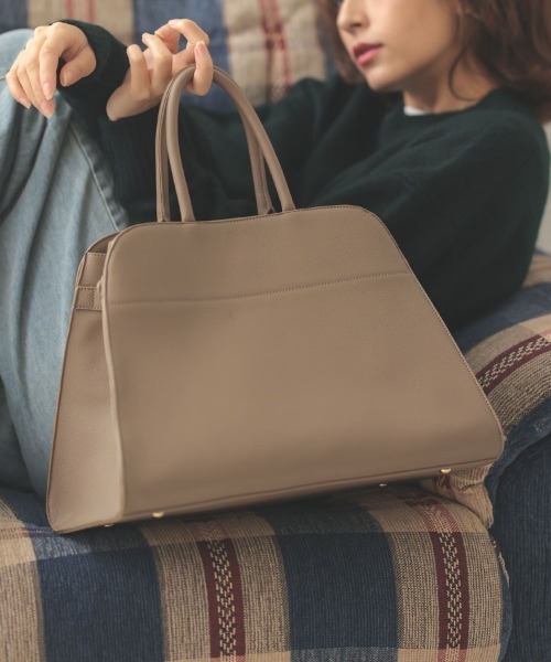 DONOBAN（ドノバン）の「「A4対応」サイドベルト A4トートバッグ（トートバッグ・レディース・ブラック/グレイッシュベージュ/ベージュ系その他・ONESIZE）」の3枚目の写真