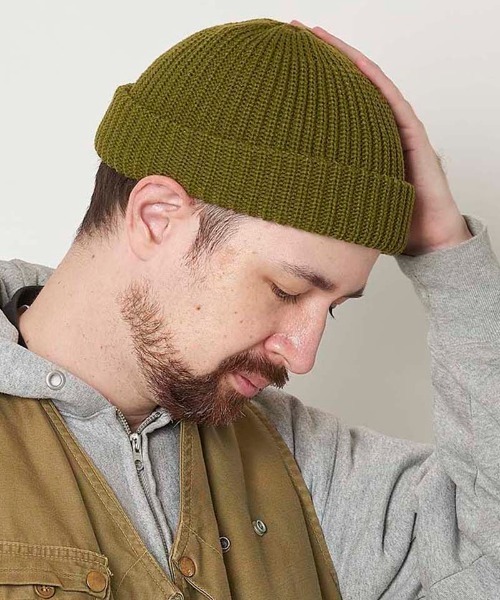 Mighty Shine(マイティシャイン)の「mko10422- Fisherman Roll Knit Cap ニットキャップ(ニットキャップ/ビーニー・メンズ・ネイビー/カーキ/ブラック/オレンジ/ブラウン・FREE)」の4枚目の写真