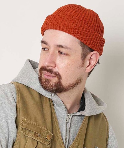 Mighty Shine(マイティシャイン)の「mko10422- Fisherman Roll Knit Cap ニットキャップ(ニットキャップ/ビーニー・メンズ・ネイビー/カーキ/ブラック/オレンジ/ブラウン・FREE)」の5枚目の写真