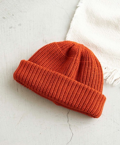 Mighty Shine(マイティシャイン)の「mko10422- Fisherman Roll Knit Cap ニットキャップ(ニットキャップ/ビーニー・メンズ・ネイビー/カーキ/ブラック/オレンジ/ブラウン・FREE)」の11枚目の写真