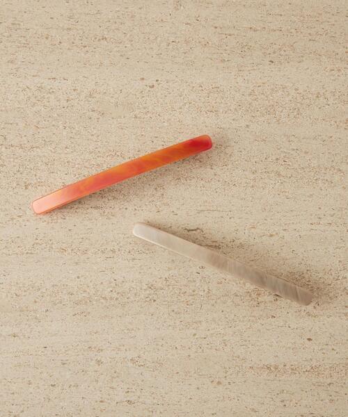 CITEN（シテン）の「＜CITEN（シテン）＞ワイドバレッタ（バレッタ/ヘアクリップ・レディース・ベージュ/オレンジ・FREE）」の7枚目の写真