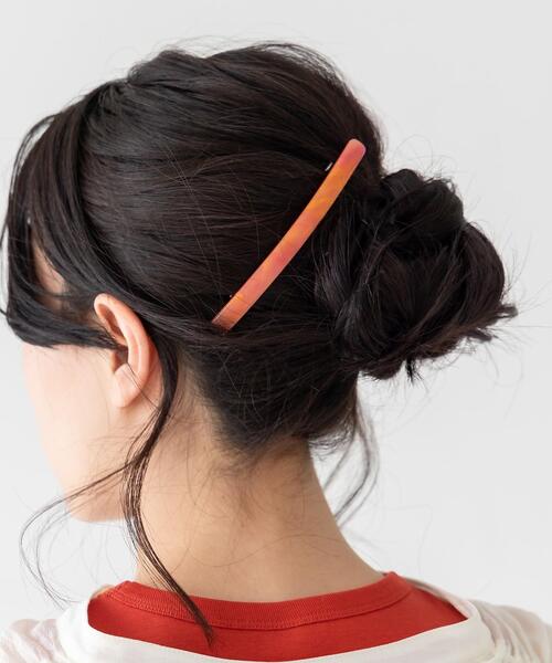 CITEN（シテン）の「＜CITEN（シテン）＞ワイドバレッタ（バレッタ/ヘアクリップ・レディース・ベージュ/オレンジ・FREE）」の10枚目の写真