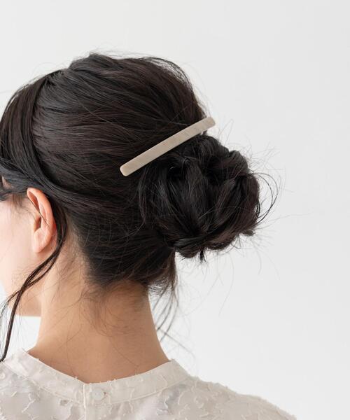 CITEN（シテン）の「＜CITEN（シテン）＞ワイドバレッタ（バレッタ/ヘアクリップ・レディース・ベージュ/オレンジ・FREE）」の12枚目の写真