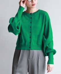 feepur | 配色ボタンクルーニットカーディガン(カーディガン/ボレロ)