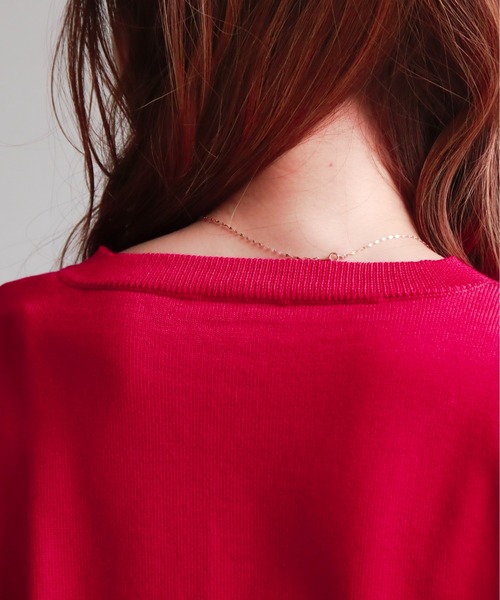 feepur(フェピュール)の「配色ボタンクルーニットカーディガン(カーディガン/ボレロ・レディース・オフホワイト/ピンク/ブラック/グリーン/ホワイト×ブラック/ブルー・MEDIUM)」の10枚目の写真