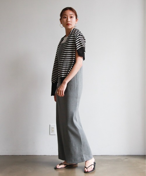 feepur(フェピュール)の「配色ボタンクルーニットカーディガン(カーディガン/ボレロ・レディース・オフホワイト/ピンク/ブラック/グリーン/ホワイト×ブラック/ブルー・MEDIUM)」の7枚目の写真