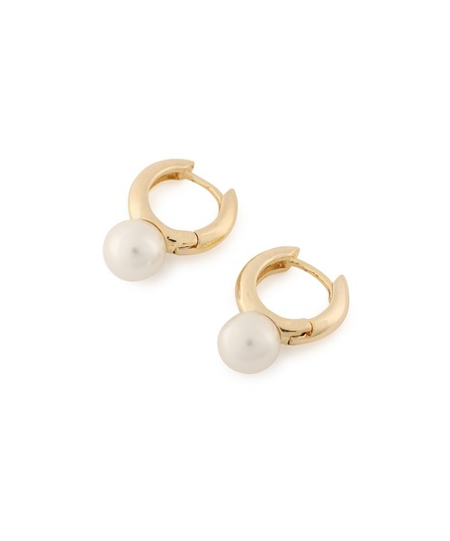 ADAM ET ROPE'(アダムエロペ)の「【LES BIJOUX】パールフープピアス(ピアス(両耳用)・レディース・ゴールド・FREE)」の3枚目の写真