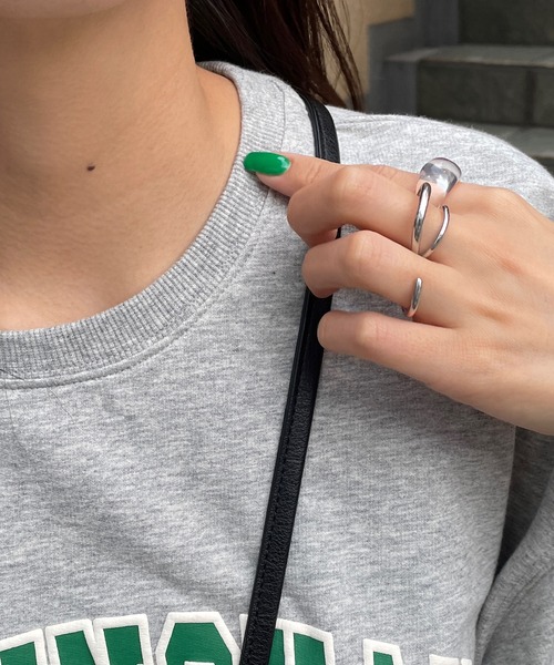 DISCOAT（ディスコート）の「≪WEB限定≫【ユニセックス】カレッジロゴハーフスリーブミニ裏毛スウェット（スウェット・レディース・チャコールグレー/杢グレー/オートミール/ネイビー/アイボリー・FREE）」の16枚目の写真