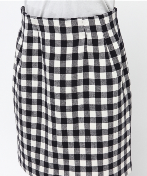 one after another NICE CLAUP(ワンアフターアナザーナイスクラップ)の「【non-no5月号掲載 ナイスクラップ】2重織ギンガムタイトスカート(スカート・レディース・ライトグレー/レッド/ネイビー・FREE)」の11枚目の写真