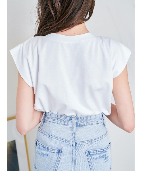 Darich(ダーリッチ)の「レタリングビーズTシャツ(Tシャツ/カットソー・レディース・イエロー系その他/ホワイト/ブラック・FREE)」の16枚目の写真