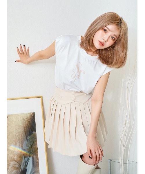 Darich(ダーリッチ)の「レタリングビーズTシャツ(Tシャツ/カットソー・レディース・イエロー系その他/ホワイト/ブラック・FREE)」の17枚目の写真