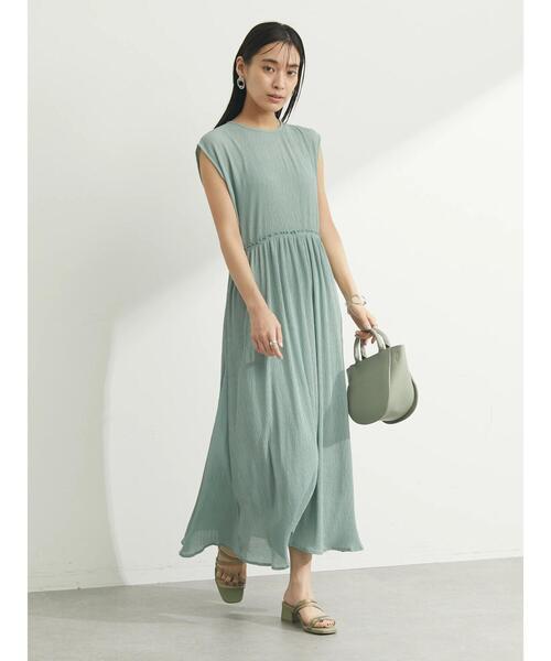 armonia（アルモニーア）の「armonia. ﾖｳﾘｭｳﾌﾟﾘｰﾂｼｱｰﾜﾝﾋﾟｰｽ（ワンピース・レディース・ブラック/カーキ/ブルー・FREE）」の5枚目の写真