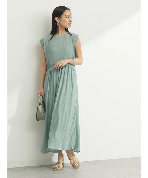 armonia（アルモニーア）の「armonia. ﾖｳﾘｭｳﾌﾟﾘｰﾂｼｱｰﾜﾝﾋﾟｰｽ（ワンピース・レディース・ブラック/カーキ/ブルー・FREE）」の7枚目の写真