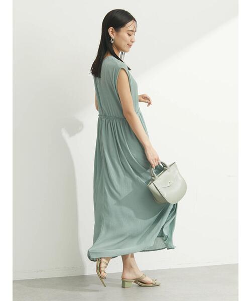 armonia（アルモニーア）の「armonia. ﾖｳﾘｭｳﾌﾟﾘｰﾂｼｱｰﾜﾝﾋﾟｰｽ（ワンピース・レディース・ブラック/カーキ/ブルー・FREE）」の8枚目の写真