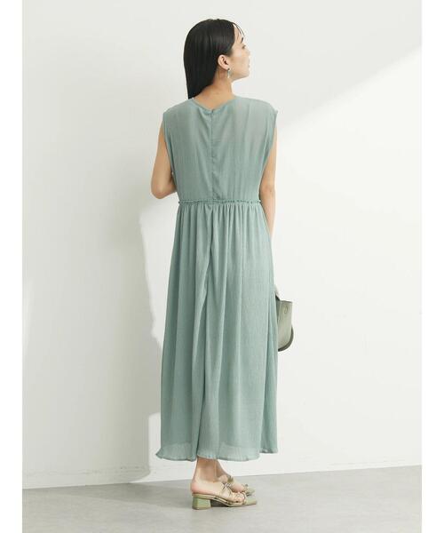 armonia（アルモニーア）の「armonia. ﾖｳﾘｭｳﾌﾟﾘｰﾂｼｱｰﾜﾝﾋﾟｰｽ（ワンピース・レディース・ブラック/カーキ/ブルー・FREE）」の9枚目の写真