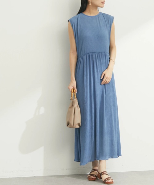 armonia（アルモニーア）の「armonia. ﾖｳﾘｭｳﾌﾟﾘｰﾂｼｱｰﾜﾝﾋﾟｰｽ（ワンピース・レディース・ブラック/カーキ/ブルー・FREE）」の3枚目の写真