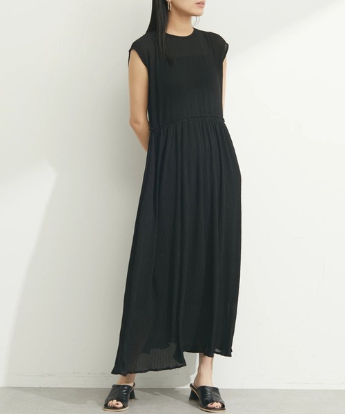 armonia（アルモニーア）の「armonia. ﾖｳﾘｭｳﾌﾟﾘｰﾂｼｱｰﾜﾝﾋﾟｰｽ（ワンピース・レディース・ブラック/カーキ/ブルー・FREE）」の2枚目の写真