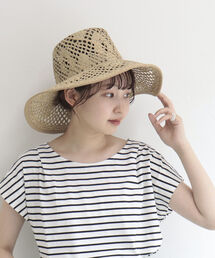 Santelli Francesca | 【Santelli Francesca/サンテリフランチェスカ】透かし編みパイピングHAT(ハット)