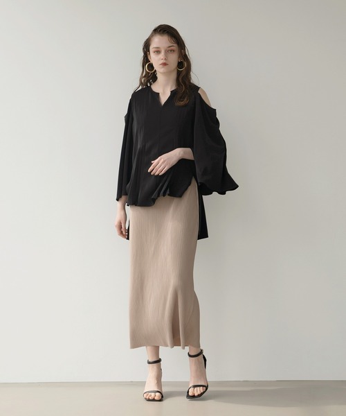 MIELI INVARIANT(ミエリインヴァリアント)の「Kimono Tucking Blouse(シャツ/ブラウス・レディース・ブラック/ベージュ系その他・FREE)」の18枚目の写真