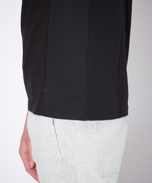 【セール】【BLANC】異素材ガゼット半袖Tシャツ（Tシャツ/カットソー）｜5351 POUR LES HOMMES（ゴーサンゴーイチプールオム）