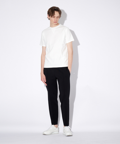 【セール】【BLANC】異素材ガゼット半袖Tシャツ（Tシャツ/カットソー）｜5351 POUR LES HOMMES（ゴーサンゴーイチプールオム）